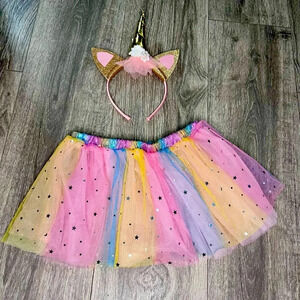 Unicorn Princess Costume - Tutu & Headband (Great for Halloween!)